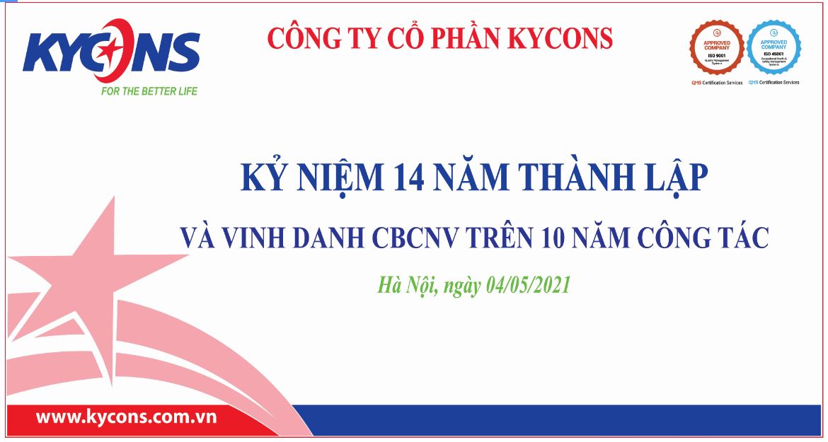 Kỷ niệm 14 năm thành lập công ty Cổ phần Kycons